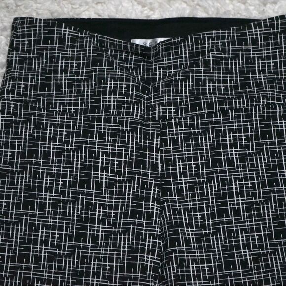 SC & Co Work Legging Pants Ankle Women Size 8 Black and White - Picture 2 of 8